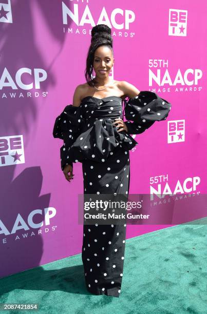 Honoree June Ambrose attends the NAACP Fashion Show at Vibiana on March 15, 2024 in Los Angeles, California.