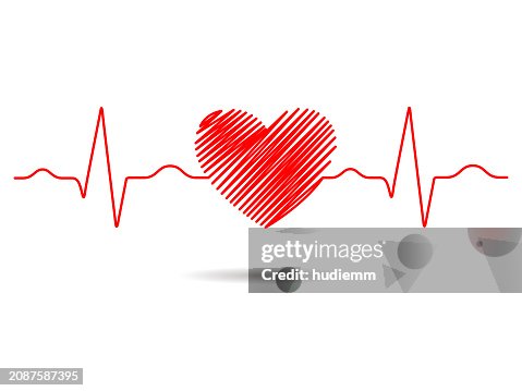 Vector electrocardiogram and heart pattern Vector electrocardiogram and heart pattern