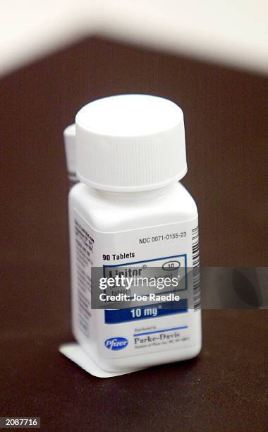 Bottle of Lipitor sits on the counter of the Post Haste Pharmacy And Surgical Store on June 16, 2003 in Hollywood, Florida. The U.S. Senate is set to...