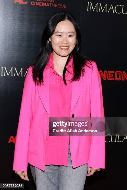 Michele Selene Ang attends the Beyond Fest premiere of Neon's "Immaculate" at The Egyptian Theatre Hollywood on March 15, 2024 in Los Angeles,...