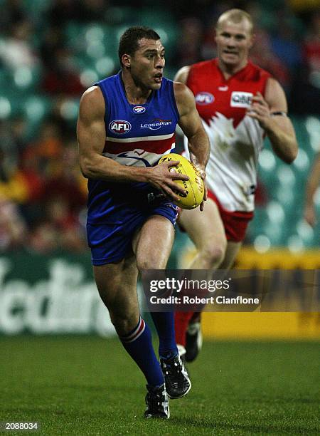 Paul Dimattina of the Bulldogs in action during the round 12 AFL match between the Western Bulldogs and the Sydney Swans at the Sydney Cricket Ground...