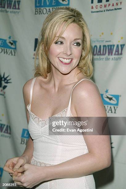 Actress Jane Krakowski attends AOL Time Warner Presents 'Broadway Under The Stars' - A free concert in Bryant Park June 16, 2003 in New York City.