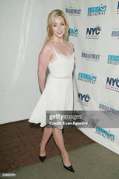 Actress Jane Krakowski attends AOL Time Warner Presents 'Broadway Under The Stars' - A free concert in Bryant Park June 16, 2003 in New York City.