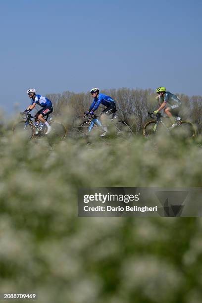 General view of Julian Alaphilippe of France and Team Soudal Quick-Step, Carlos Canal of Spain and Movistar Team, Marco Haller of Austria and Team...