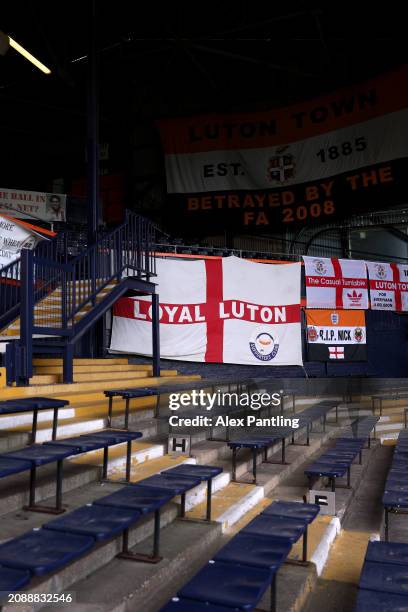 View inside the stadium prior to the Premier League match between Luton Town and Nottingham Forest at Kenilworth Road on March 16, 2024 in Luton,...