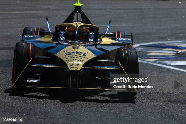 Jean-Éric Vergne of France driving the DS Penske Team during qualifying for 2024 Hankook Sao Paulo E-Prix Round 4 at Anhembi Sambadrome on March 16,...