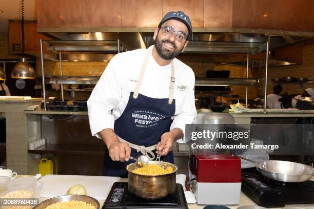 Chef Alon Shaya is seen during his Master Class & Lunch on day two of Nassau Paradise Island Wine & Food Festival at Atlantis Paradise Island on...