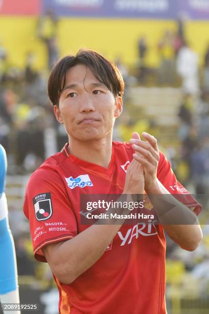 Sho Inagaki of Nagoya Grampus looks on during the J.LEAGUE MEIJI YASUDA J1 4th Sec. Match between Kashiwa Reysol and Nagoya Grampus at SANKYO...