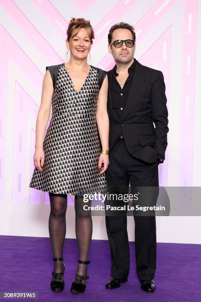 Anne Girouard and Stéphane Debac attend Day Two of the Series Mania Festival on March 16, 2024 in Lille, France.