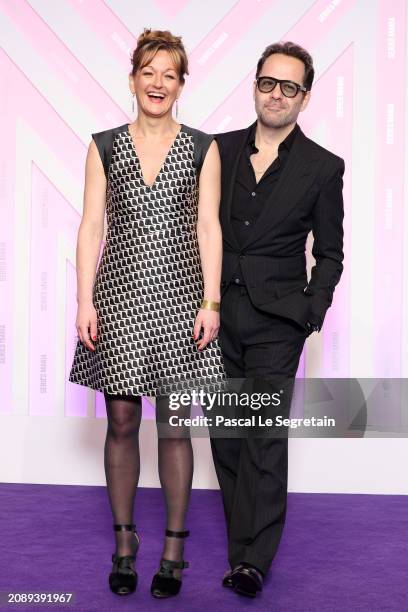 Anne Girouard and Stéphane Debac attend Day Two of the Series Mania Festival on March 16, 2024 in Lille, France.