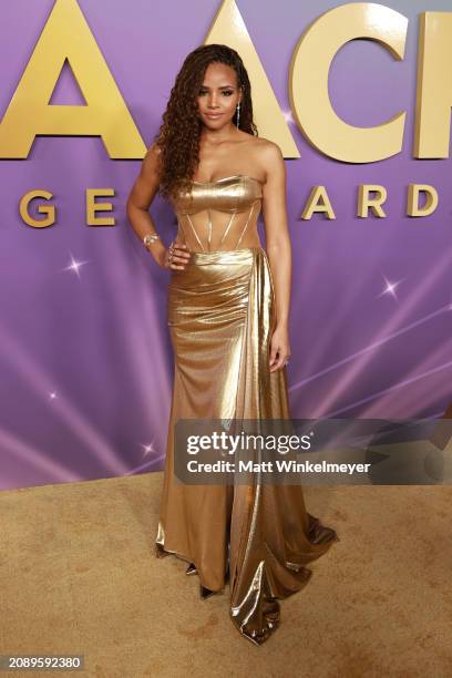 Meagan Tandy attends the 55th Annual NAACP Awards at the Shrine Auditorium and Expo Hall on March 16, 2024 in Los Angeles, California.