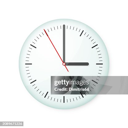 Realistic vector clock with editable strokes Realistic vector clock with editable strokes