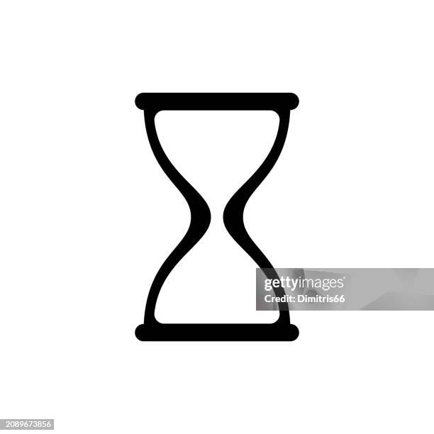 empty hourglass icon - long time stock illustrations