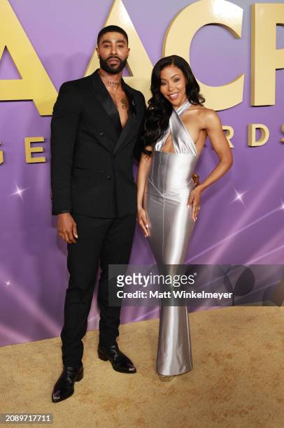 Skyh Black and KJ Smith attend the 55th Annual NAACP Awards at the Shrine Auditorium and Expo Hall on March 16, 2024 in Los Angeles, California.