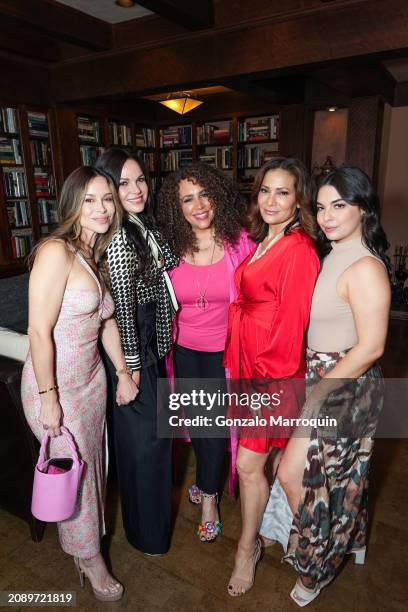 Zulay Henao, Lana Parrillas, Diana-Maria Riva, Constance Marie and Isabella Gomez attend Gloria Calderón Kellett's 'One of the Good Ones' celebrity...