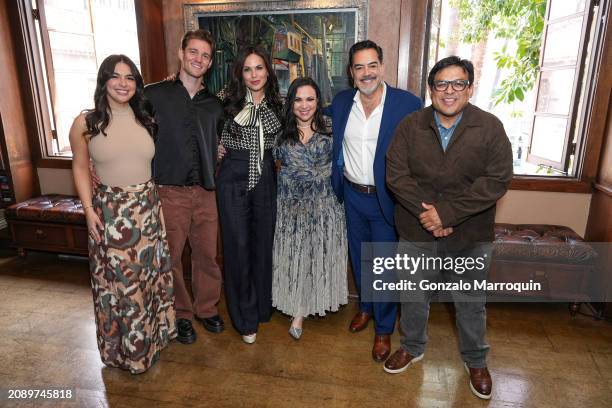 Isabella Gomez, Nico Greetham, Lana Parrillas, Gloria Calderón Kellett, Carlos Gómez and Santino Jimenez attend Gloria Calderón Kellett's 'One of the...