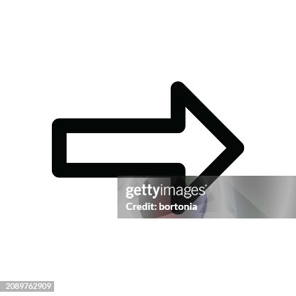 Arrow Thin Line Icon - Editable Stroke Arrow Thin Line Icon - Editable Stroke