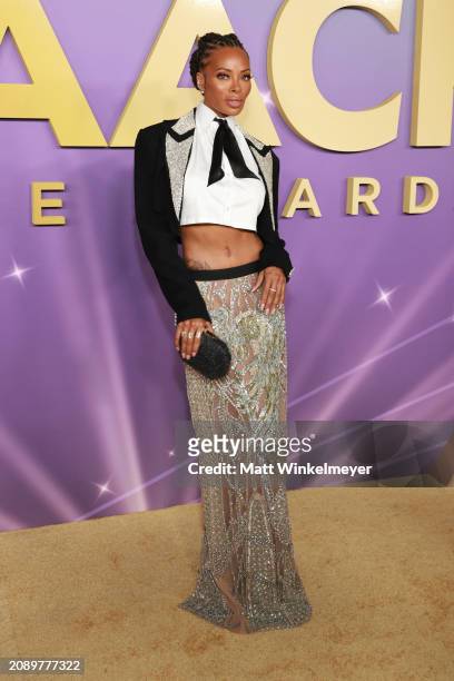 Eva Marcille attends the 55th Annual NAACP Awards at the Shrine Auditorium and Expo Hall on March 16, 2024 in Los Angeles, California.