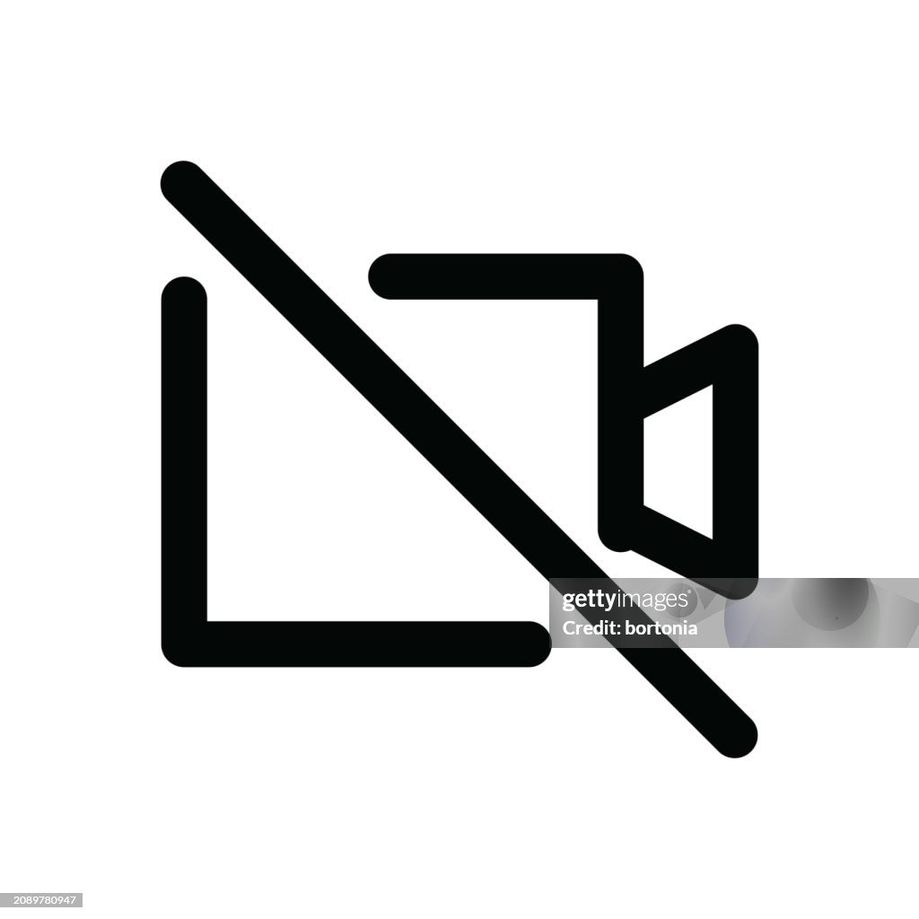 Media Thin Line Icon - Editable Stroke