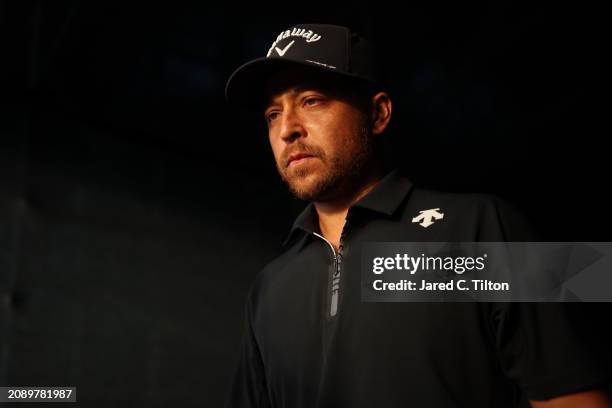 Xander Schauffele of the United States walks to the 18th tee during the third round of THE PLAYERS Championship at TPC Sawgrass on March 16, 2024 in...