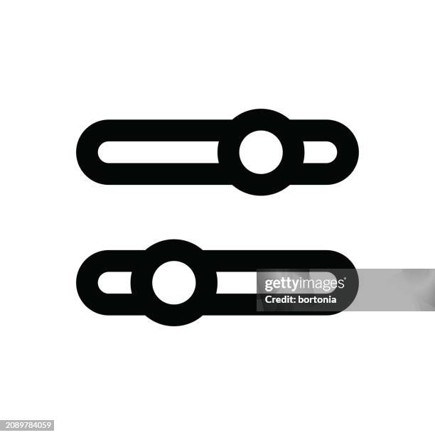 media thin line icon - editable stroke - volume dial stock illustrations