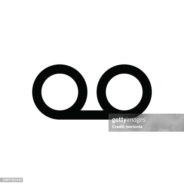 media thin line icon - editable stroke - voice mail stock illustrations