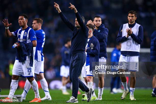 Head Coach Sergio Conceicao of FC Porto gestures after the Liga Portugal Bwin match between FC Porto and FC Vizela at Estadio do Dragao on March 16,...