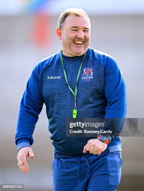 Northern Ireland , United Kingdom - 19 March 2024; Interim head coach Richie Murphy during Ulster Rugby squad training at the Kingspan Stadium in...