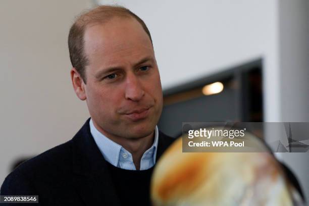 Prince William, Prince of Wales visits a housing workshop to discuss solutions to support local families at risk of homelessness on March 19, 2024 in...