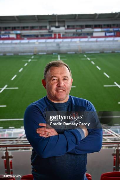 Northern Ireland , United Kingdom - 19 March 2024; Interim head coach Richie Murphy poses for a portrait after an Ulster Rugby media conference at...