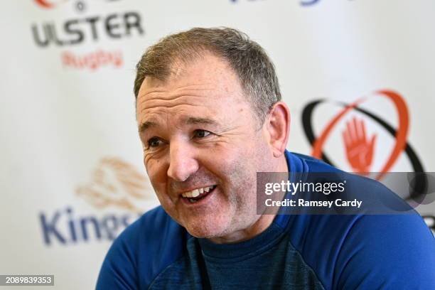 Northern Ireland , United Kingdom - 19 March 2024; Interim head coach Richie Murphy during an Ulster Rugby media conference at the Kingspan Stadium...