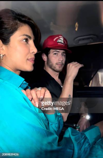 Nick Jonas and Priyanka Chopra are seen together in Mumbai on March 19, 2024 in Mumbai, India.