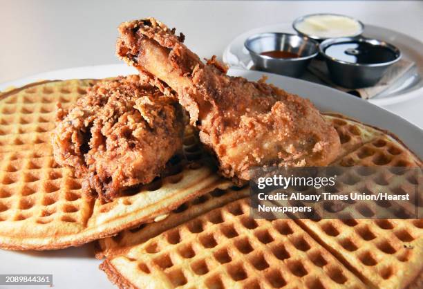 Fried chicken and waffles at Gracie's Luncheonette on Main Street Wednesday Nov. 30, 2016 in Leeds, NY.