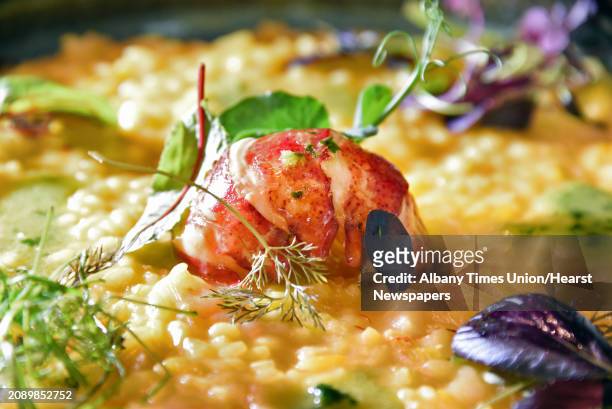 Risotto with lobster and shrimp at Taverna Novo on Beekman Street Wednesday May 9, 2018 in Saratoga Springs, NY.