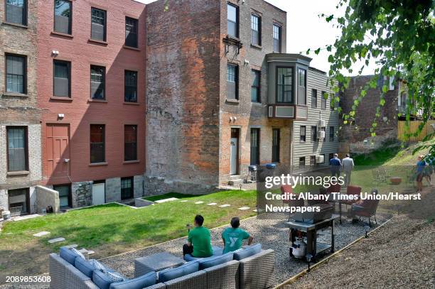 Backyard of developer Patrick Chiou's redevelopment of 800-806 Broadway transforming four dilapidated buildings, abandoned for nearly a decade into...