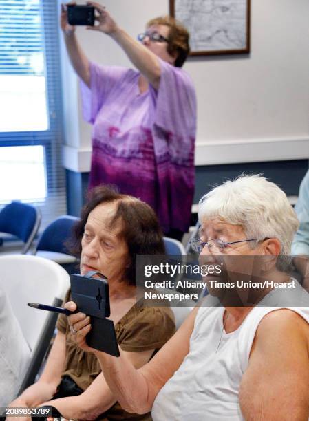 John F. Kennedy Towers Senior Housing residents listen as U.S. Senator Kirsten Gillibrand announces the Stop Price Gouging Act, which would drive...