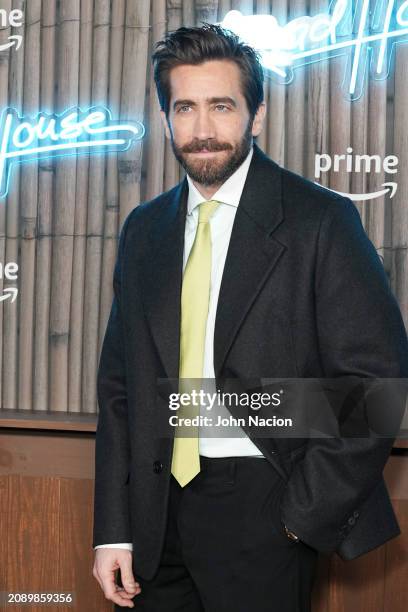 Jake Gyllenhaal at the New York premiere of "Road House" held at Jazz at Lincoln Center on March 19, 2024 in New York City.