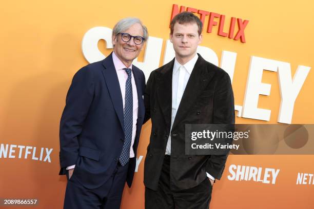 Robert C. Gottlieb and Lucas Hedges at the premiere of "Shirley" held at The Egyptian Theatre Hollywood on March 19, 2024 in Los Angeles, California.