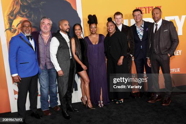 Michael Cherrie, W. Earl Brown, Brad James, Regina King, Christina Jackson, Reina King, Lucas Hedges, Brian Stokes Mitchell and Dorian Missick at the...