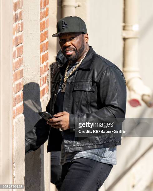 Cent is seen at "Jimmy Kimmel Live!" on March 19, 2024 in Los Angeles, California.