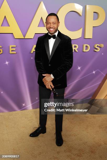 Terrence J attends the 55th Annual NAACP Awards at the Shrine Auditorium and Expo Hall on March 16, 2024 in Los Angeles, California.