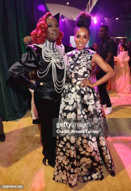 Caroline A. Wanga and June Ambrose attend the 55th NAACP Image Awards at Shrine Auditorium and Expo Hall on March 16, 2024 in Los Angeles, California.