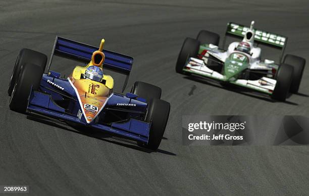 Sarah Fisher drives the Dreyer and Reinbold Chevrolet Dallara the during the IRL IndyCar Series Honda Indy 225 on June 15, 2003 at the Pikes Peak...