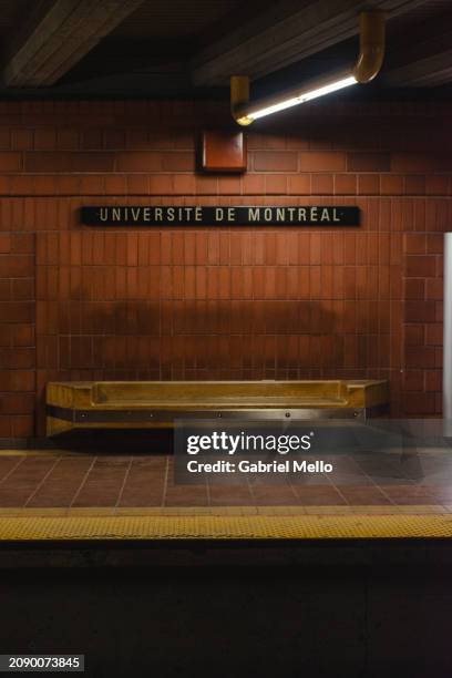 université-de-montréal metro station - université stock pictures, royalty-free photos & images