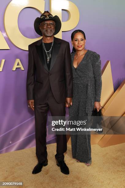 Glynn Turman and Jo-An Turman attend the 55th Annual NAACP Awards at the Shrine Auditorium and Expo Hall on March 16, 2024 in Los Angeles, California.