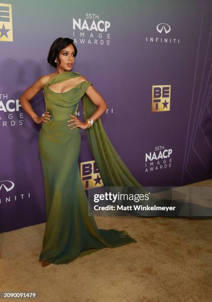 Kerry Washington attends the 55th Annual NAACP Awards at the Shrine Auditorium and Expo Hall on March 16, 2024 in Los Angeles, California.