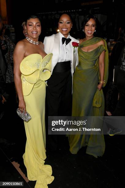 Taraji P. Henson, Keke Palmer and Kerry Washington attend the 55th NAACP Image Awards at Shrine Auditorium and Expo Hall on March 16, 2024 in Los...