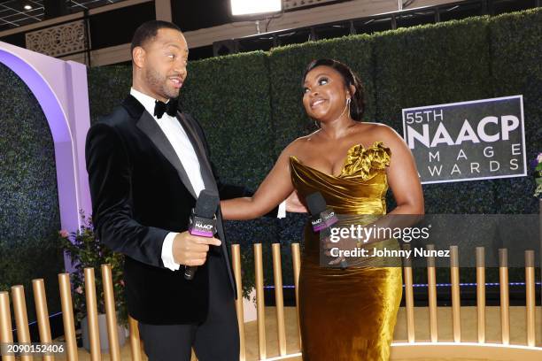 Terrence J and Naturi Naughton attend the 55th NAACP Image Awards at Shrine Auditorium and Expo Hall on March 16, 2024 in Los Angeles, California.