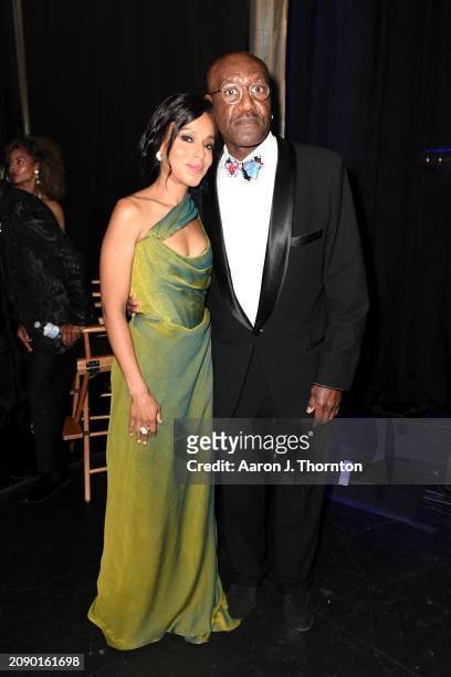Kerry Washington and Delroy Lindo attend the 55th NAACP Image Awards at Shrine Auditorium and Expo Hall on March 16, 2024 in Los Angeles, California.