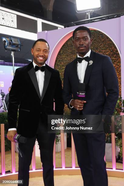 Terrence J and Damson Idris attend the 55th NAACP Image Awards at Shrine Auditorium and Expo Hall on March 16, 2024 in Los Angeles, California.